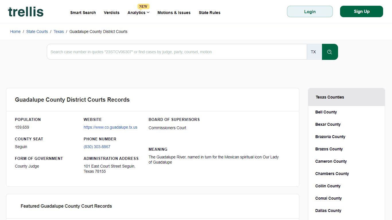 Guadalupe County District Courts Records - Trellis.Law